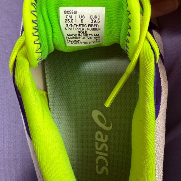 Asics Dynablast 2 Women's Running Shoes White 1012B248 Size 8 - Picture 10 of 10